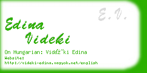 edina videki business card